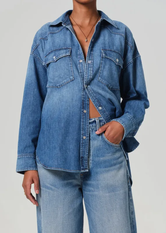 Kayla Western Shirt in Douro sold by Citizens Of Humanity