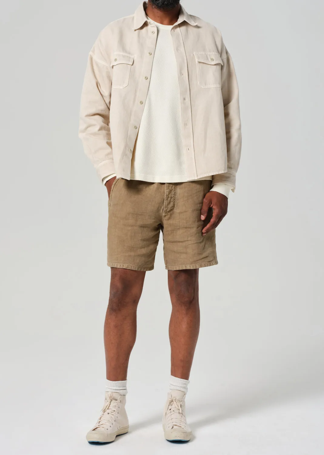 Drawstring Deck Linen Short in Reservoir sold by Citizens Of Humanity product image thumbnail 3