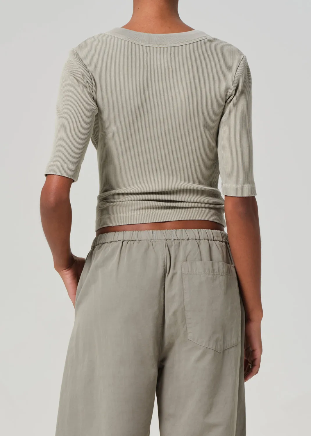 Nali Short Sleeve Henley in Flora sold by Citizens Of Humanity product image thumbnail 2