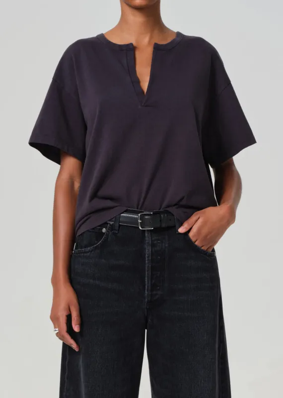 Aspeth Splice Tee in Charcoal sold by Citizens Of Humanity