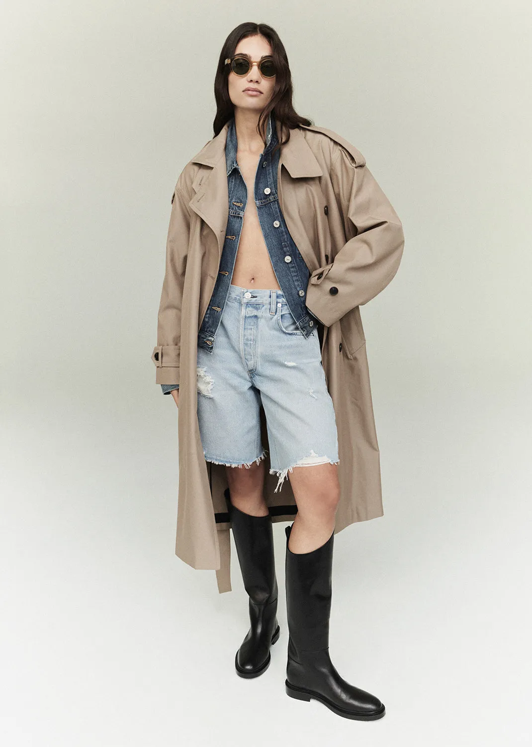 Favi Trench Coat in Dark Khaki sold by Citizens Of Humanity product image thumbnail 2