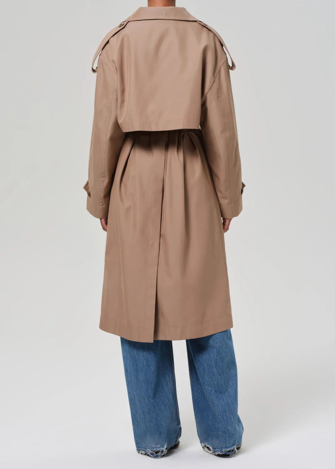 Favi Trench Coat in Dark Khaki sold by Citizens Of Humanity product image thumbnail 3