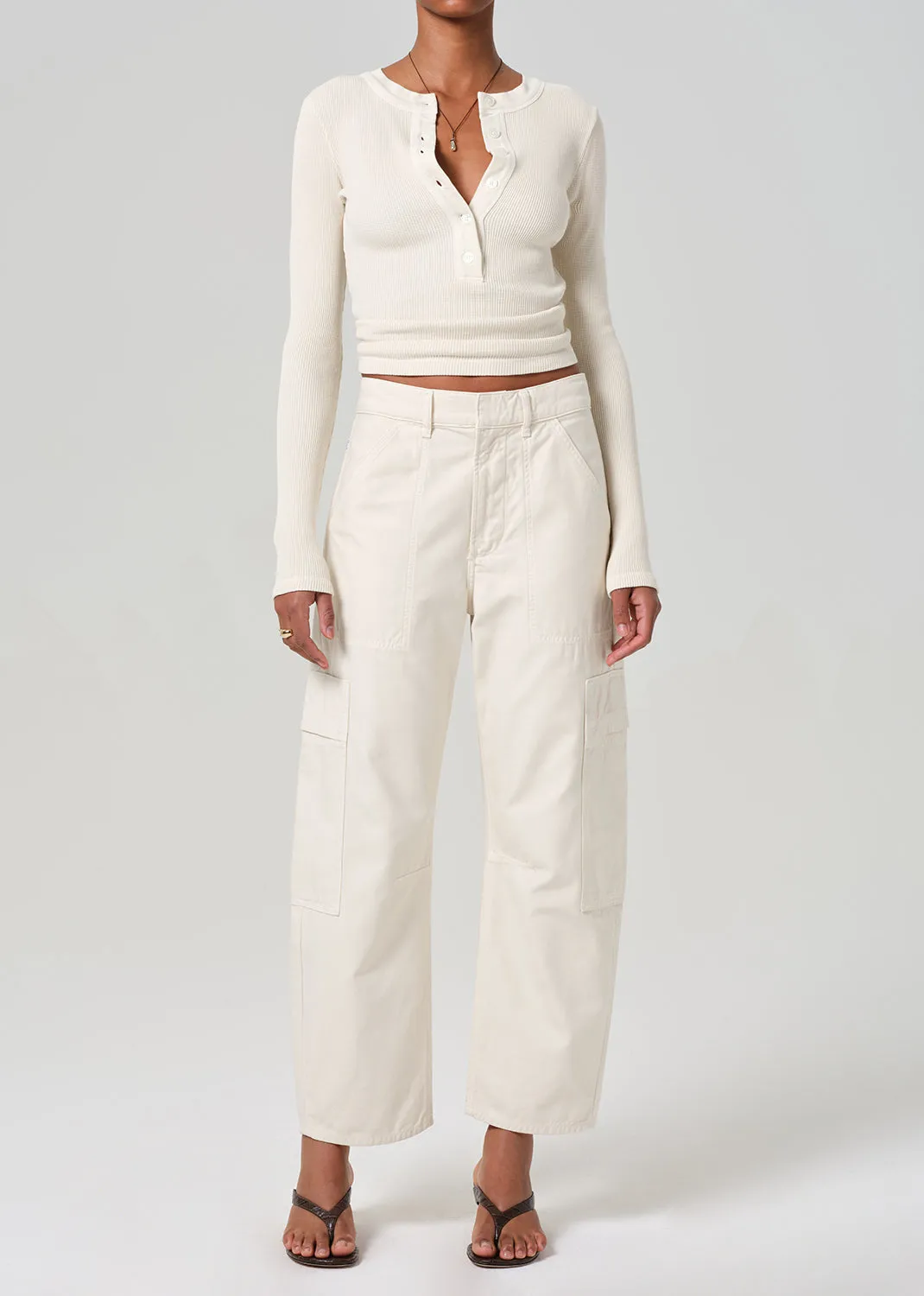 Varra Waffle Henley in Pashmina sold by Citizens Of Humanity product image thumbnail 5