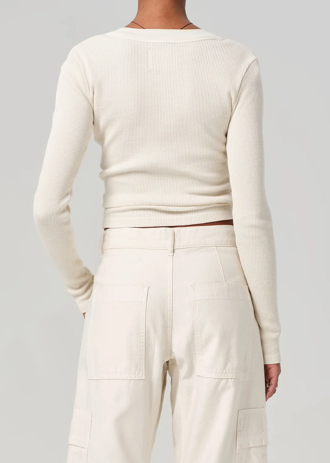 Varra Waffle Henley in Pashmina sold by Citizens Of Humanity product image thumbnail 2