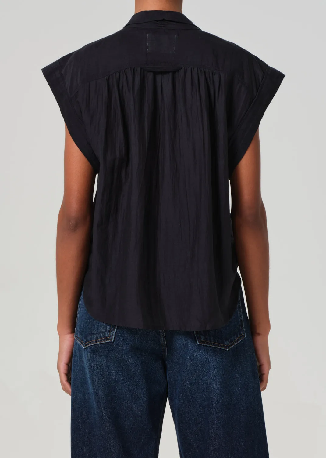 Penny Blouse With Neck Tie in Black sold by Citizens Of Humanity product image thumbnail 3