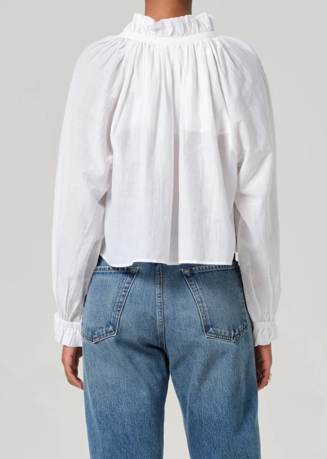 Iris Ruffled Top in White sold by Citizens Of Humanity product image thumbnail 3