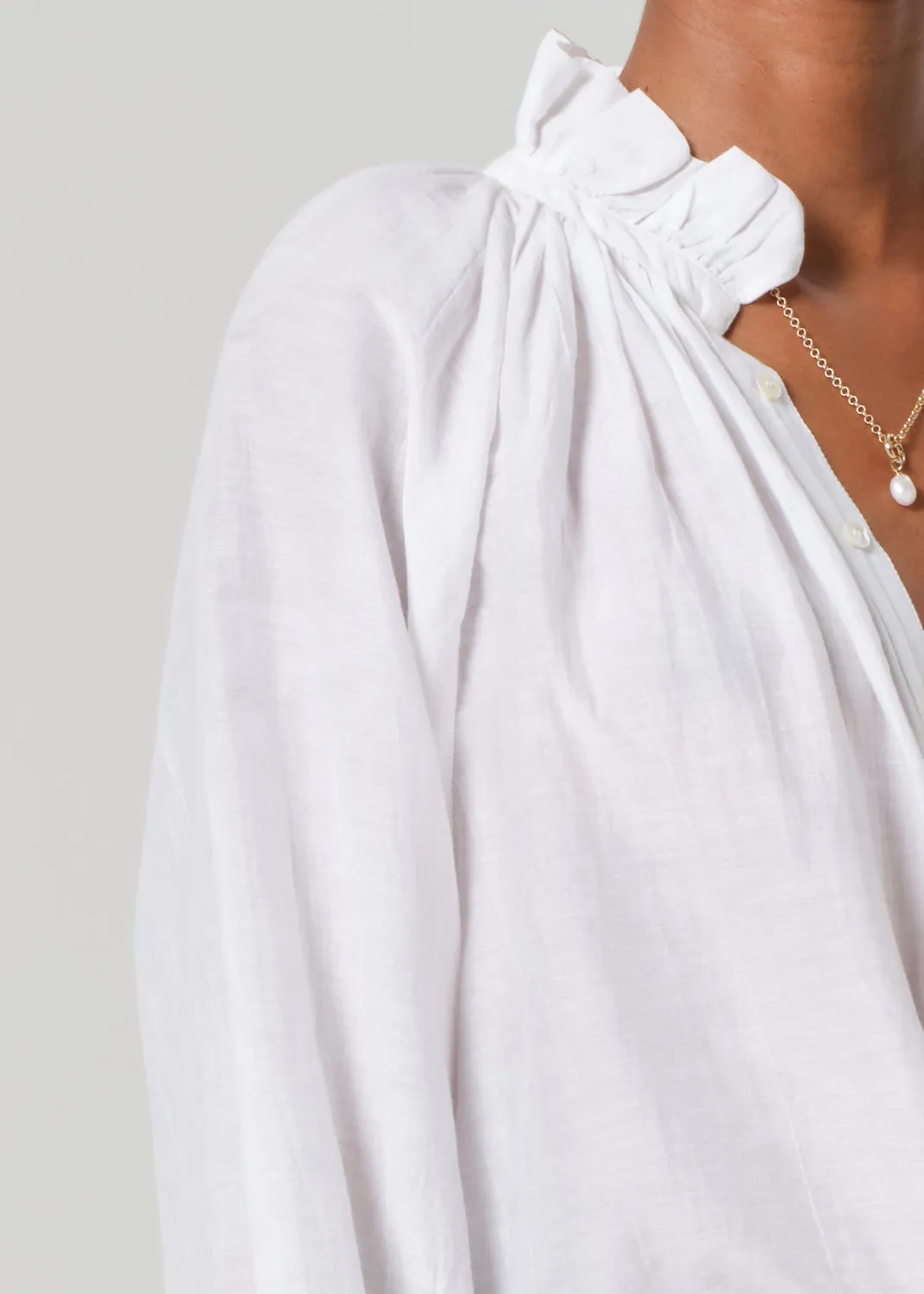 Iris Ruffled Top in White sold by Citizens Of Humanity product image thumbnail 5