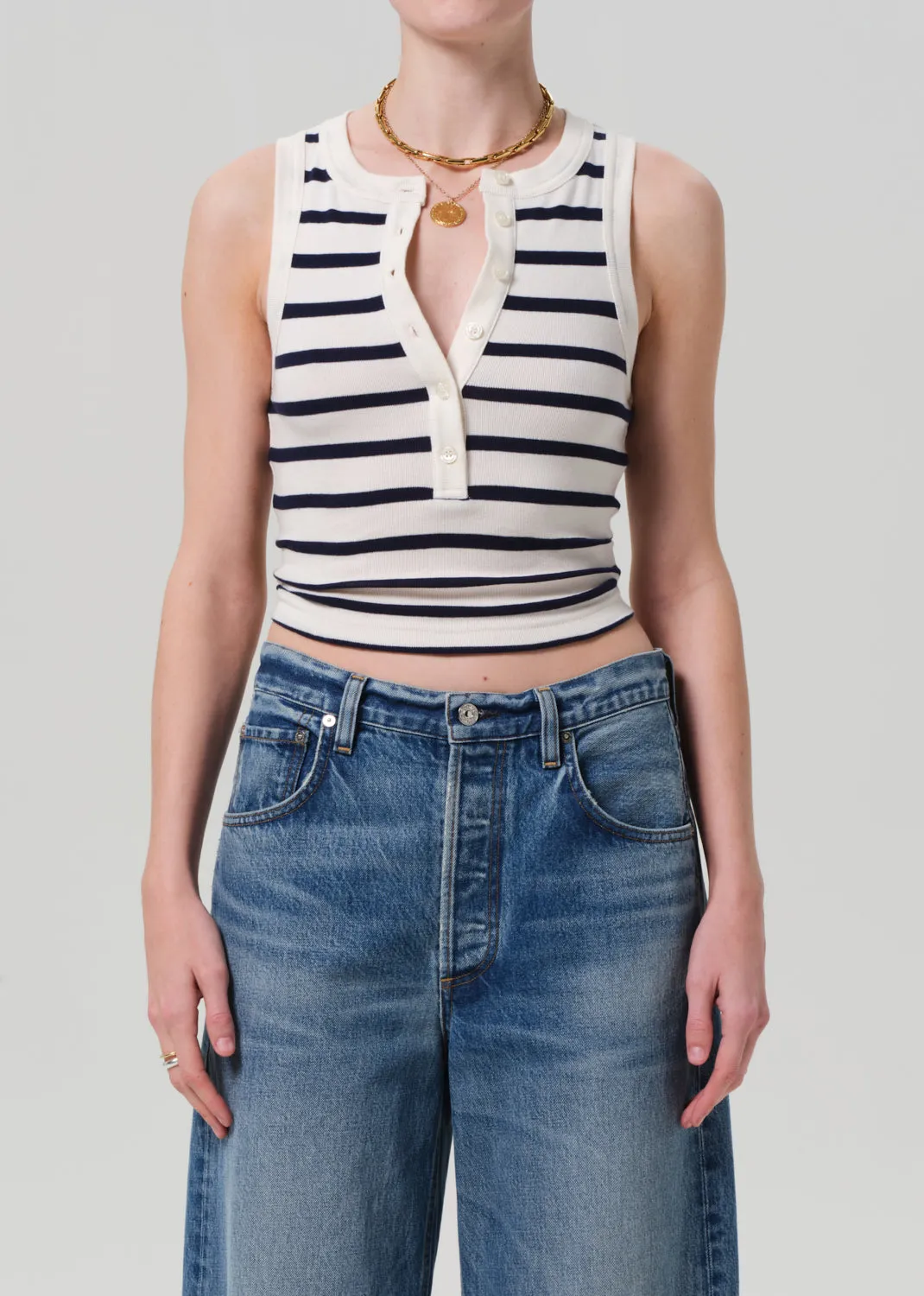 Caralyn Tank in Azure Stripe sold by Citizens Of Humanity