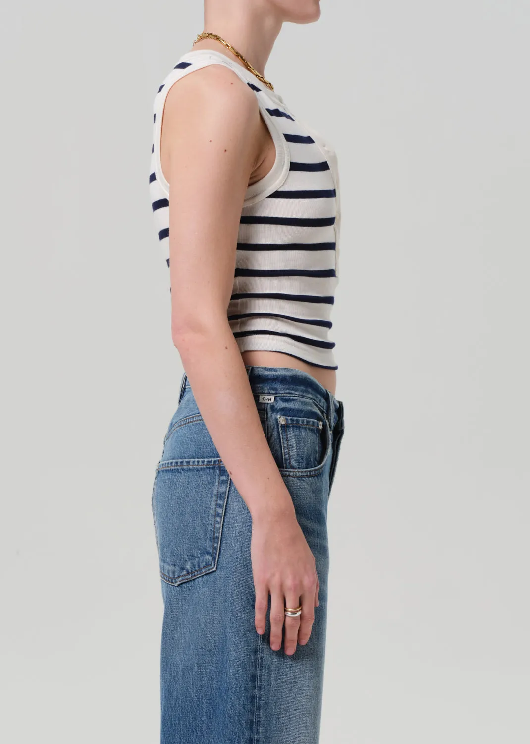 Caralyn Tank in Azure Stripe sold by Citizens Of Humanity product image thumbnail 4