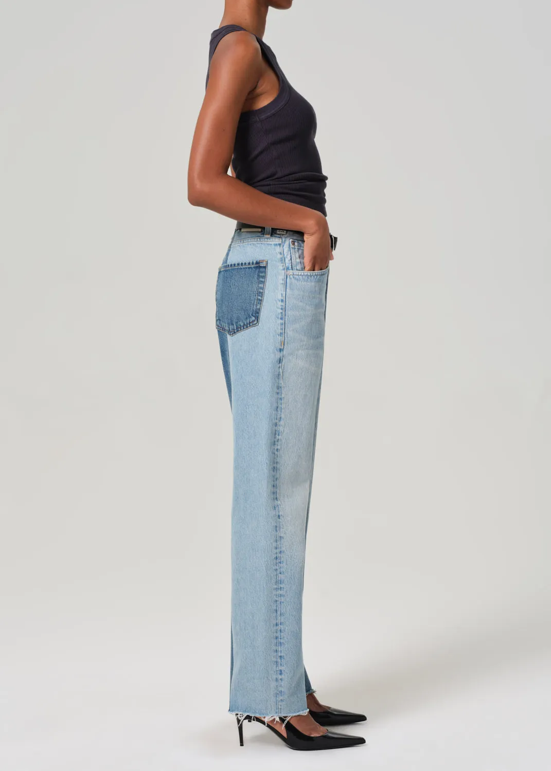 Three Tone Dahlia in Aegean sold by Citizens Of Humanity product image thumbnail 3