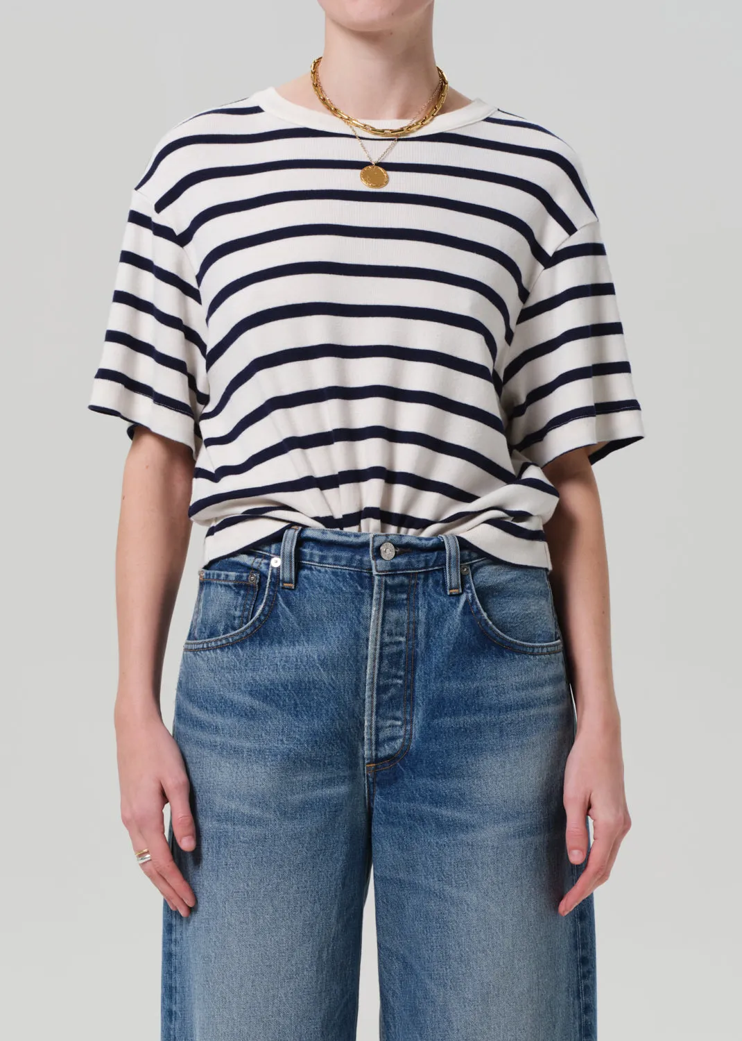 Goldie Tee in Azure Stripe sold by Citizens Of Humanity