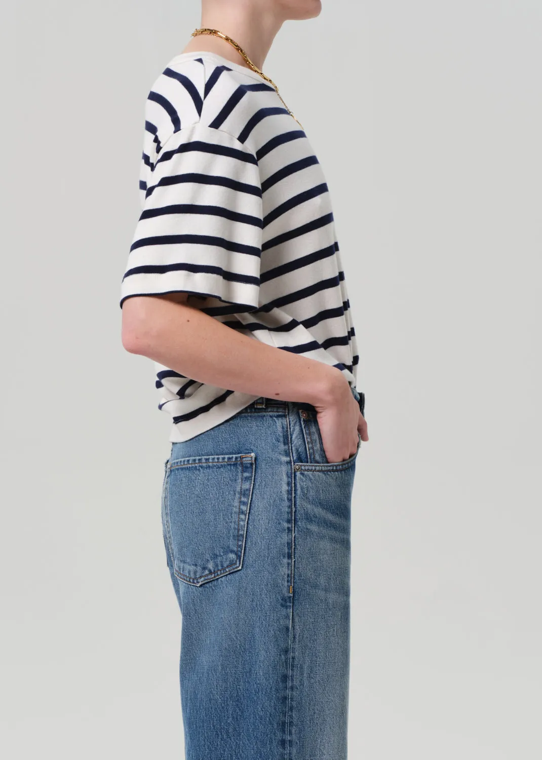 Goldie Tee in Azure Stripe sold by Citizens Of Humanity product image thumbnail 4