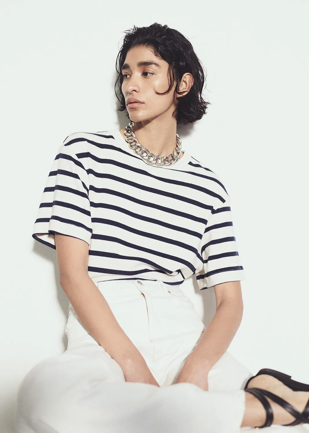 Goldie Tee in Azure Stripe sold by Citizens Of Humanity product image thumbnail 2