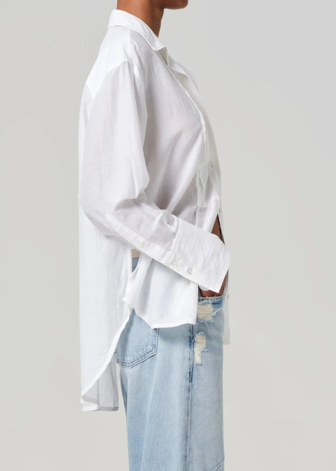 Polina Shirt in White sold by Citizens Of Humanity product image thumbnail 4