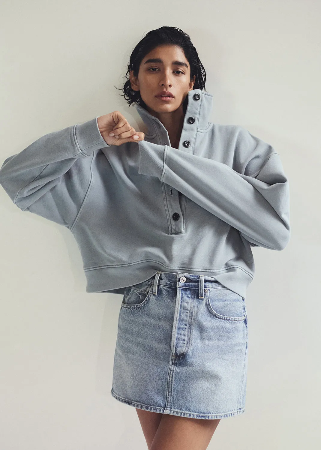 Mirelle Funnel Neck in Hematite sold by Citizens Of Humanity product image thumbnail 2