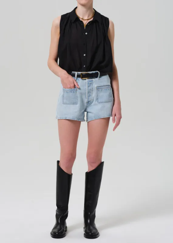 Marlow Welt Pocket Short in Skyscape sold by Citizens Of Humanity