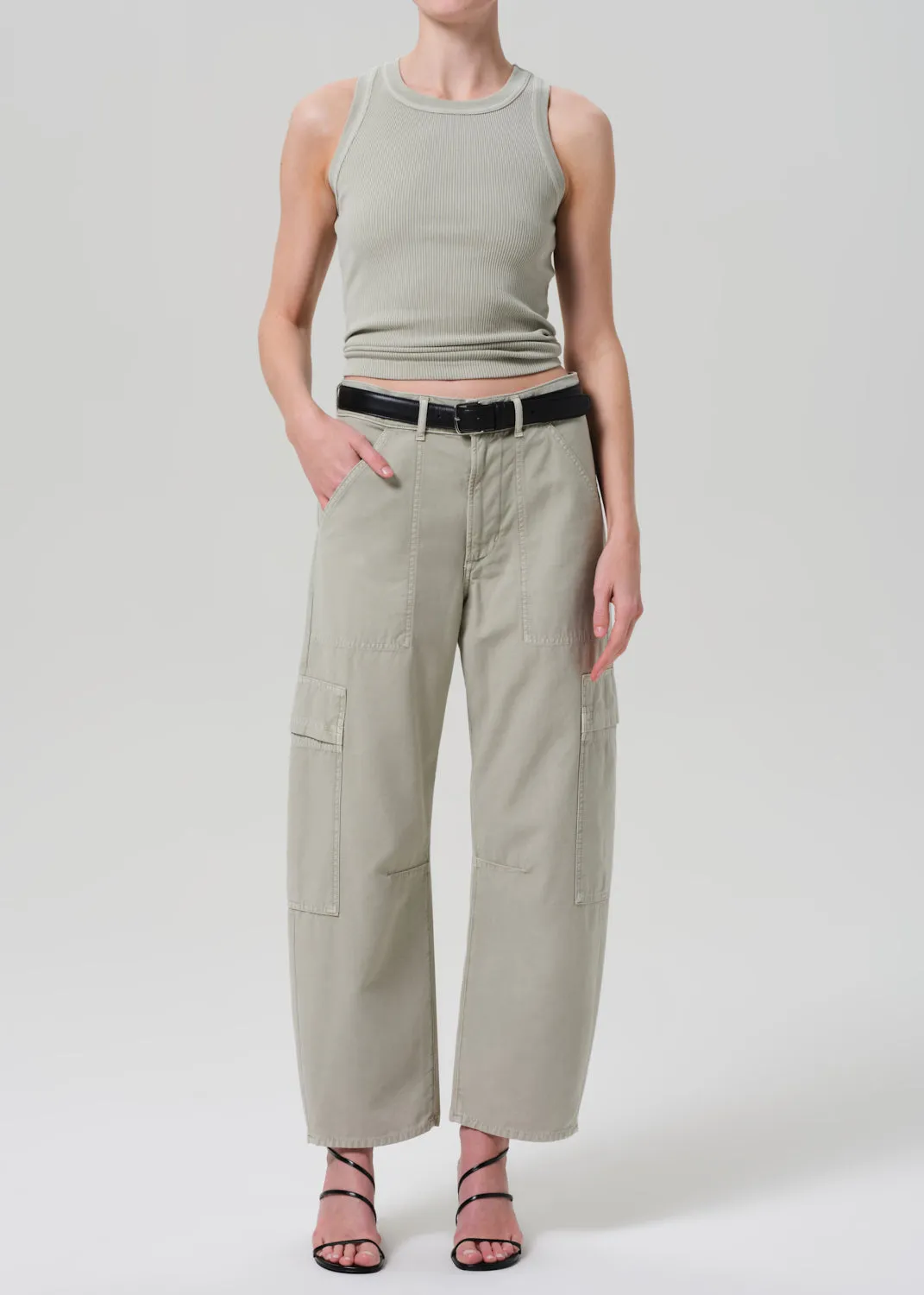Marcelle Low Slung Easy Cargo in Matcha sold by Citizens Of Humanity