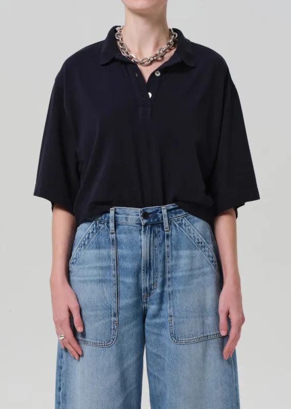 Lowen Polo Shirt in True Navy sold by Citizens Of Humanity