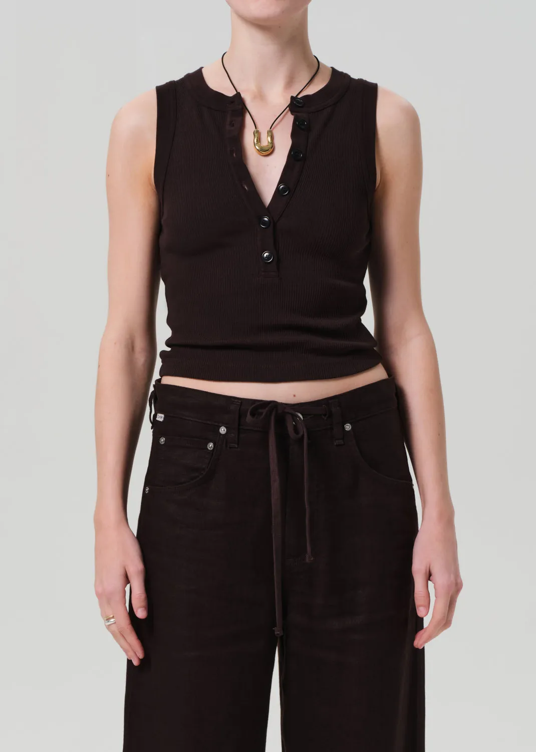 Caralyn Tank in Chocolate sold by Citizens Of Humanity