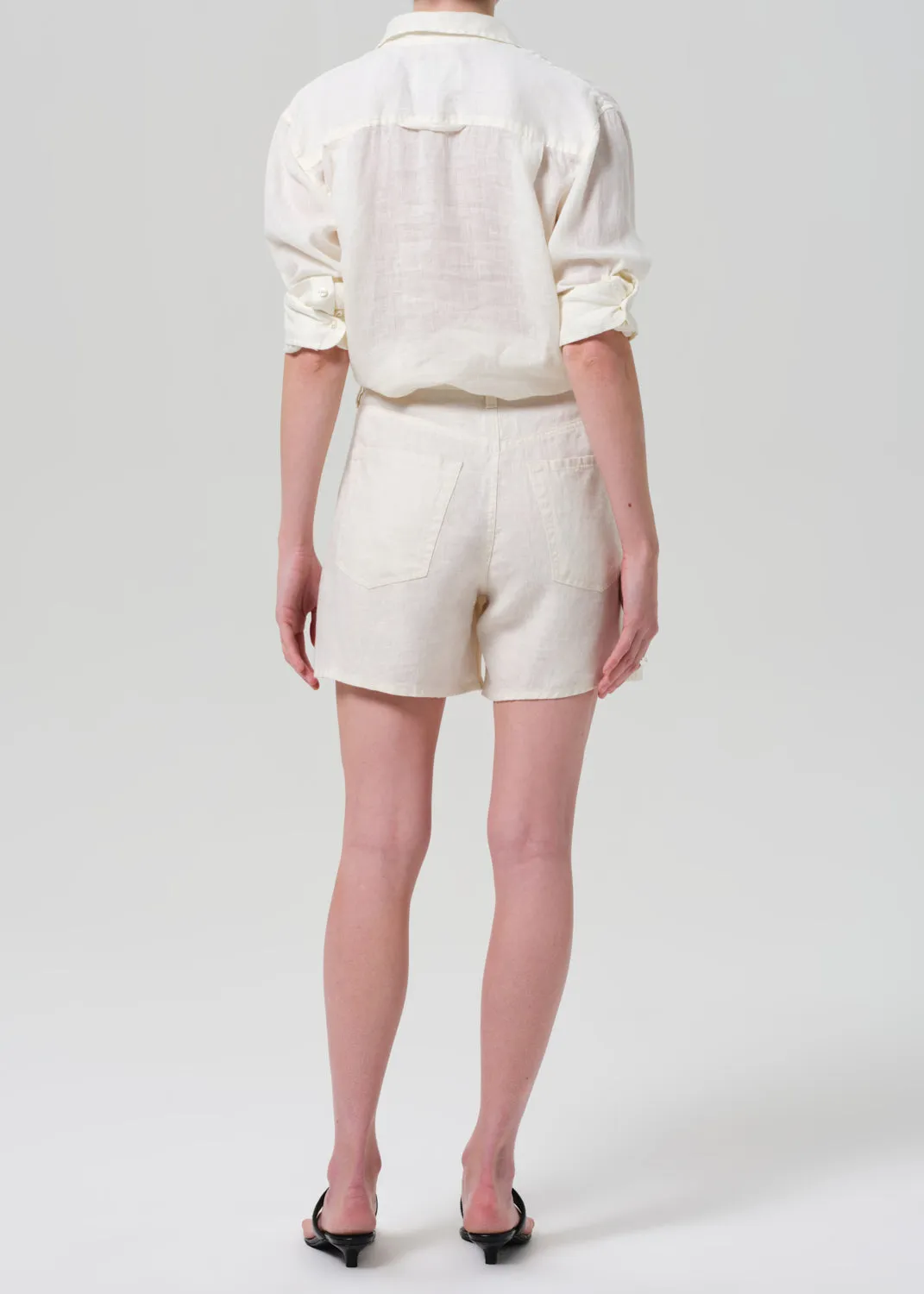 Brynn Drawstring Linen Short in Vanilla sold by Citizens Of Humanity product image thumbnail 2