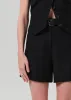 Mini Tailored Short Linen Twill in Black sold by Citizens Of Humanity