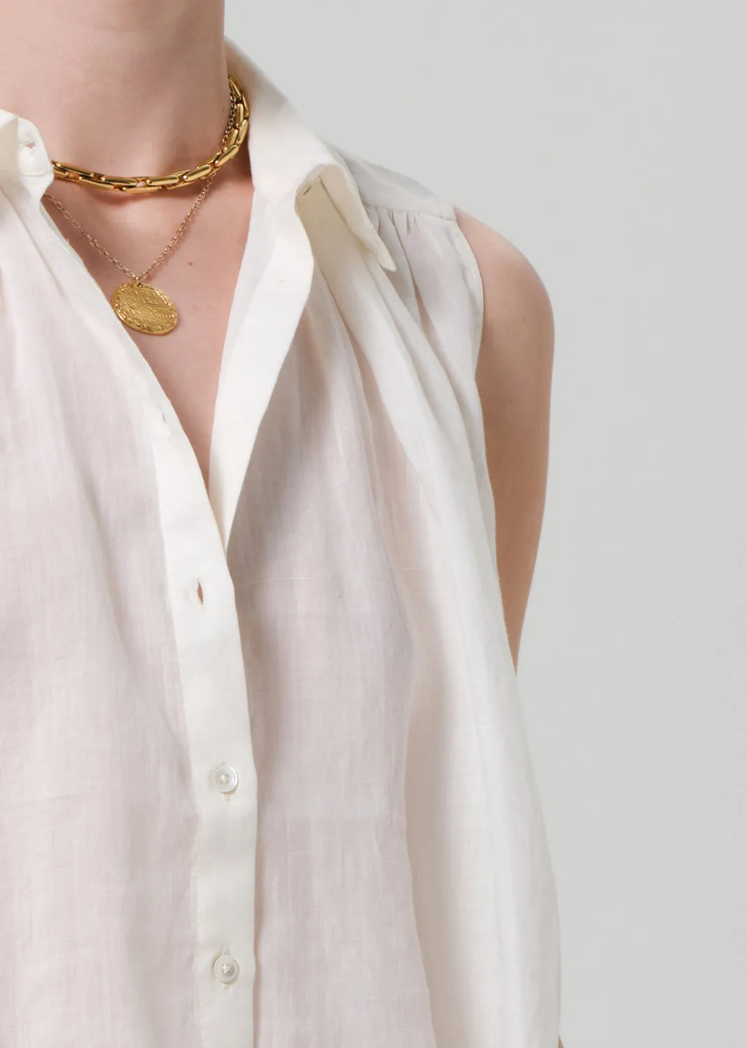 Sleeveless Ambrose Top in Vanilla sold by Citizens Of Humanity product image thumbnail 4