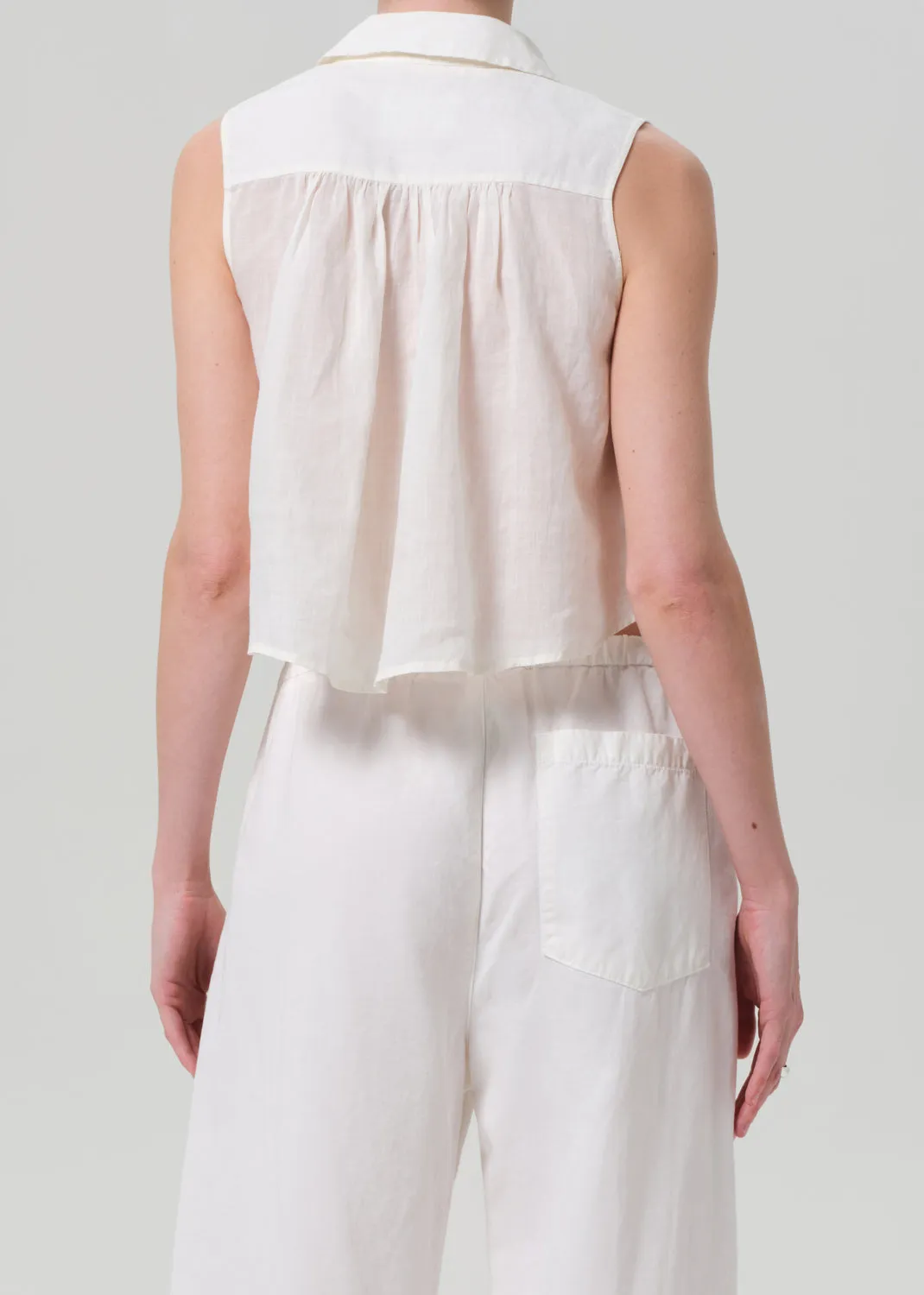 Sleeveless Ambrose Top in Vanilla sold by Citizens Of Humanity product image thumbnail 2