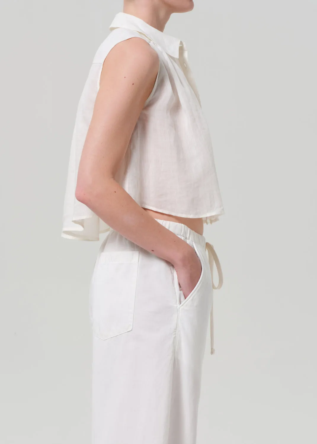 Sleeveless Ambrose Top in Vanilla sold by Citizens Of Humanity product image thumbnail 3
