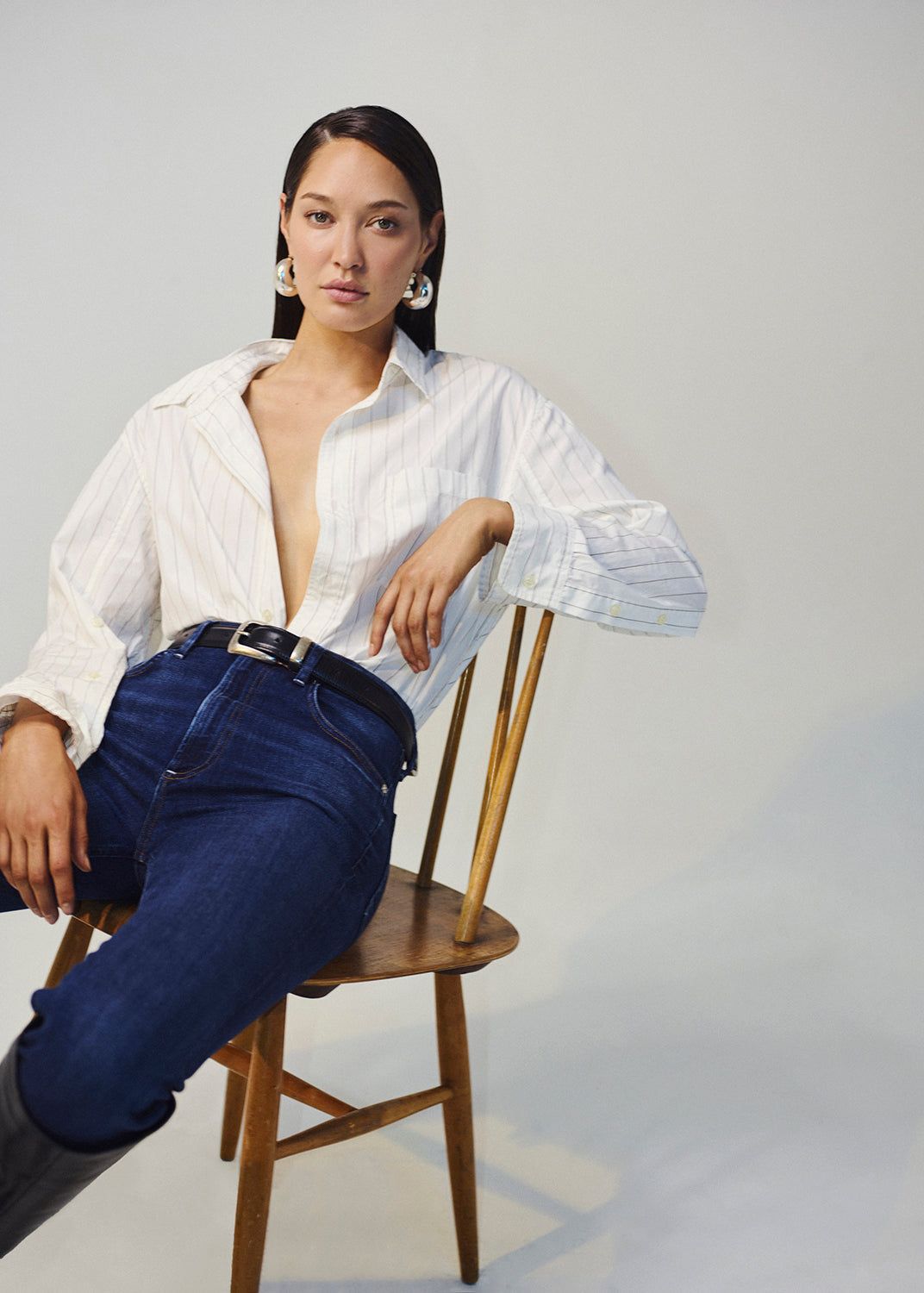 Kayla Shirt in Bitter Chocolate Stripe sold by Citizens Of Humanity product image thumbnail 2