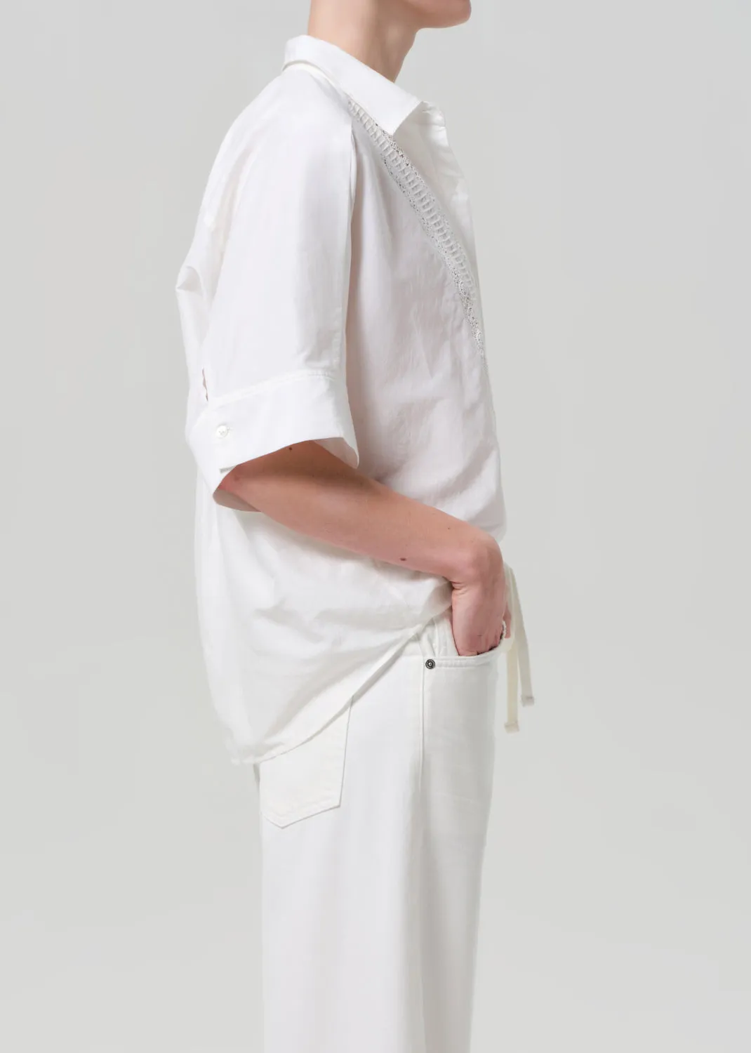 Claire Shirt With Lace in White sold by Citizens Of Humanity product image thumbnail 4