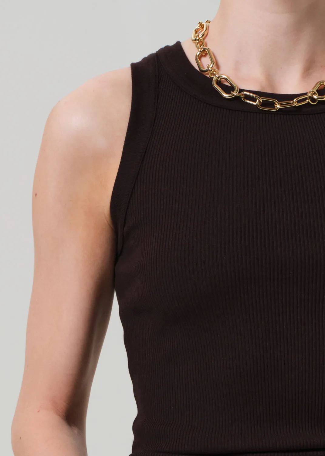 Isabel Rib Tank in Chocolate sold by Citizens Of Humanity product image thumbnail 4