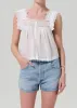 Mia Embroidered Top in White sold by Citizens Of Humanity