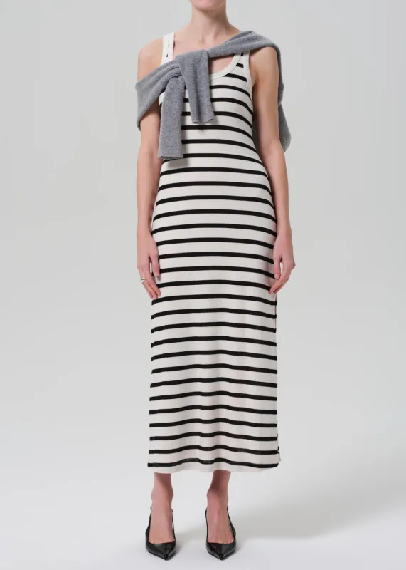 Long Faye Tank Dress in Midnight Stripe sold by Citizens Of Humanity