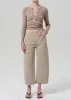 Ayla Raw Hem Crop in Natural Stripe sold by Citizens Of Humanity