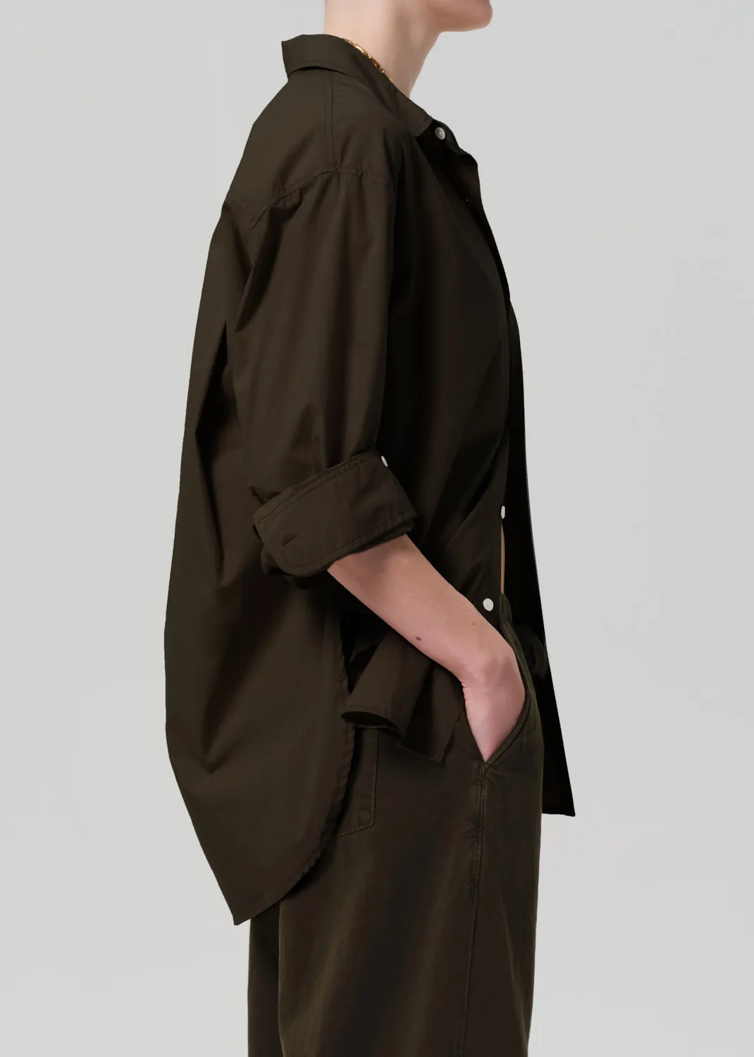 Kayla Shirt in Dark Olive sold by Citizens Of Humanity product image thumbnail 3