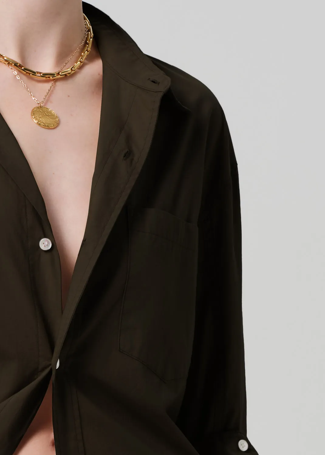 Kayla Shirt in Dark Olive sold by Citizens Of Humanity product image thumbnail 4