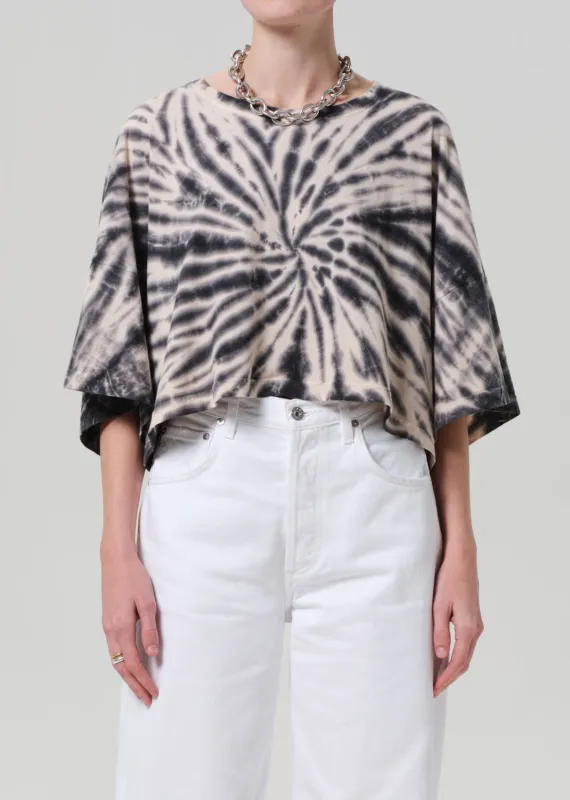 Crop Cape Tee in Spiral Tie Dye sold by Citizens Of Humanity