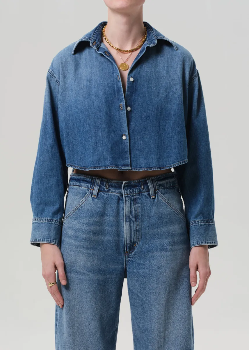 Ana Cropped Shirt in Somerset sold by Citizens Of Humanity