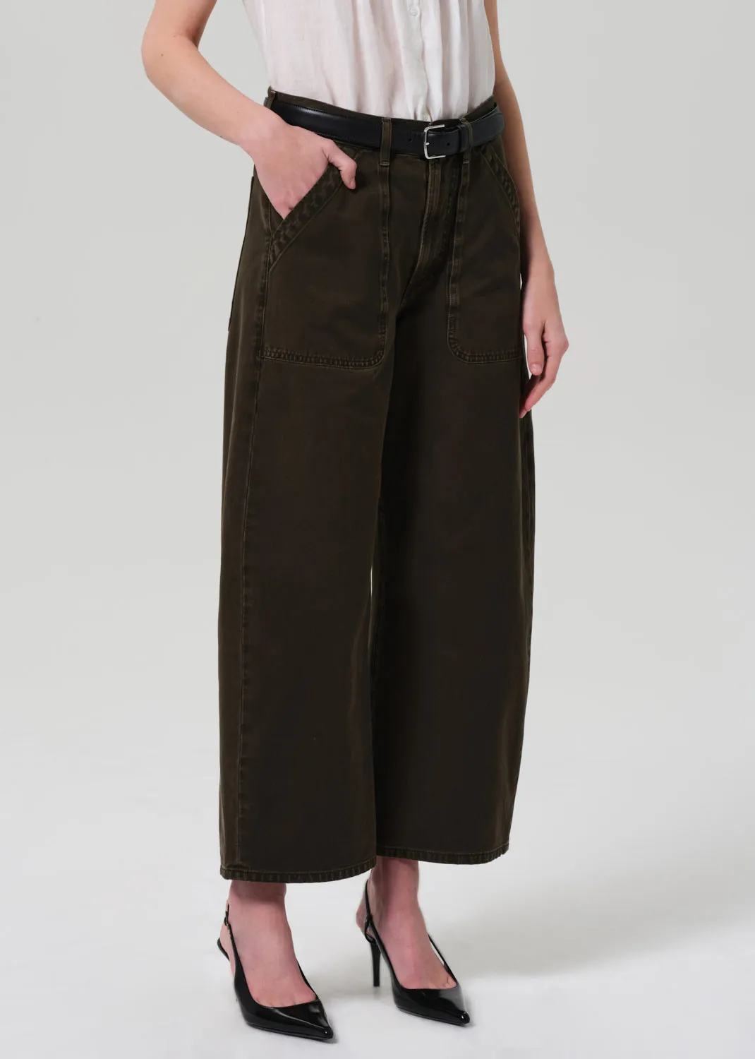 Ayla Cargo Crop in Dark Olive sold by Citizens Of Humanity product image thumbnail 4