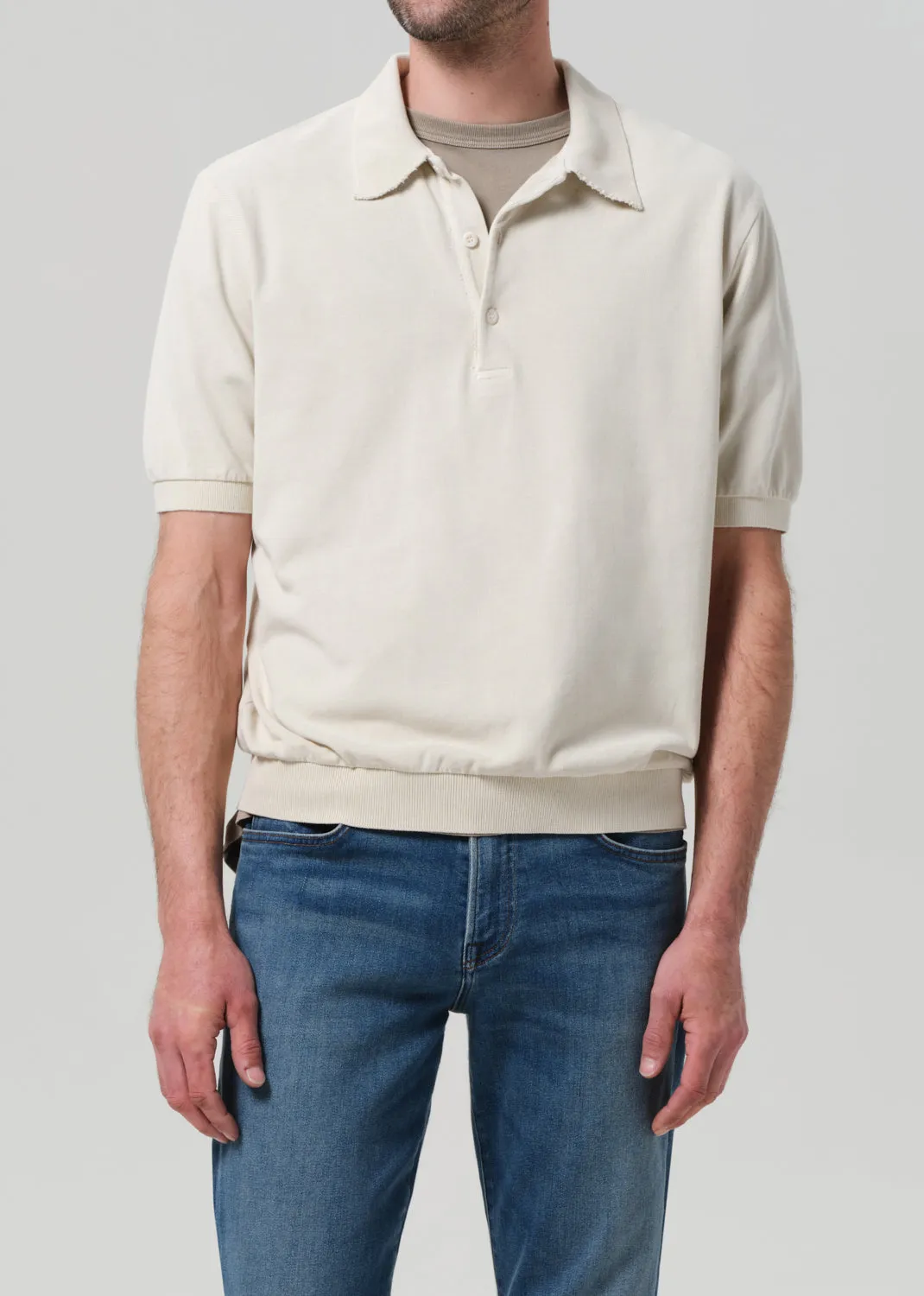 Banded Polo in Ecru sold by Citizens Of Humanity product image thumbnail 2