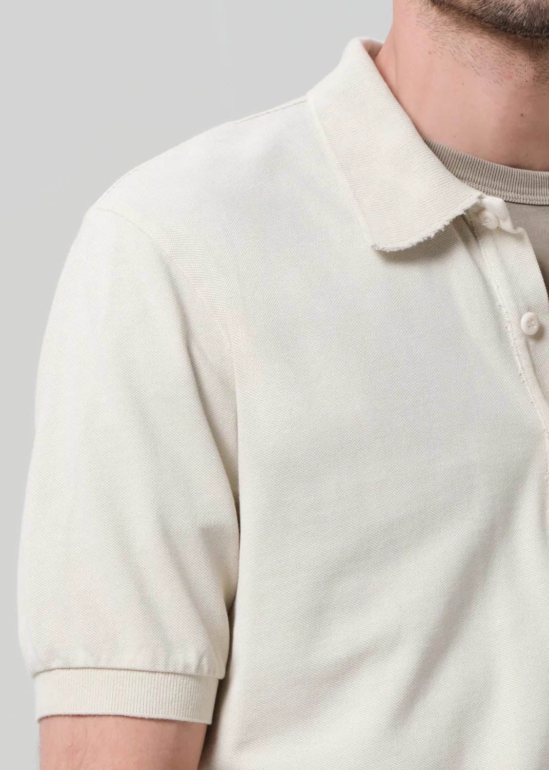 Banded Polo in Ecru sold by Citizens Of Humanity product image thumbnail 5