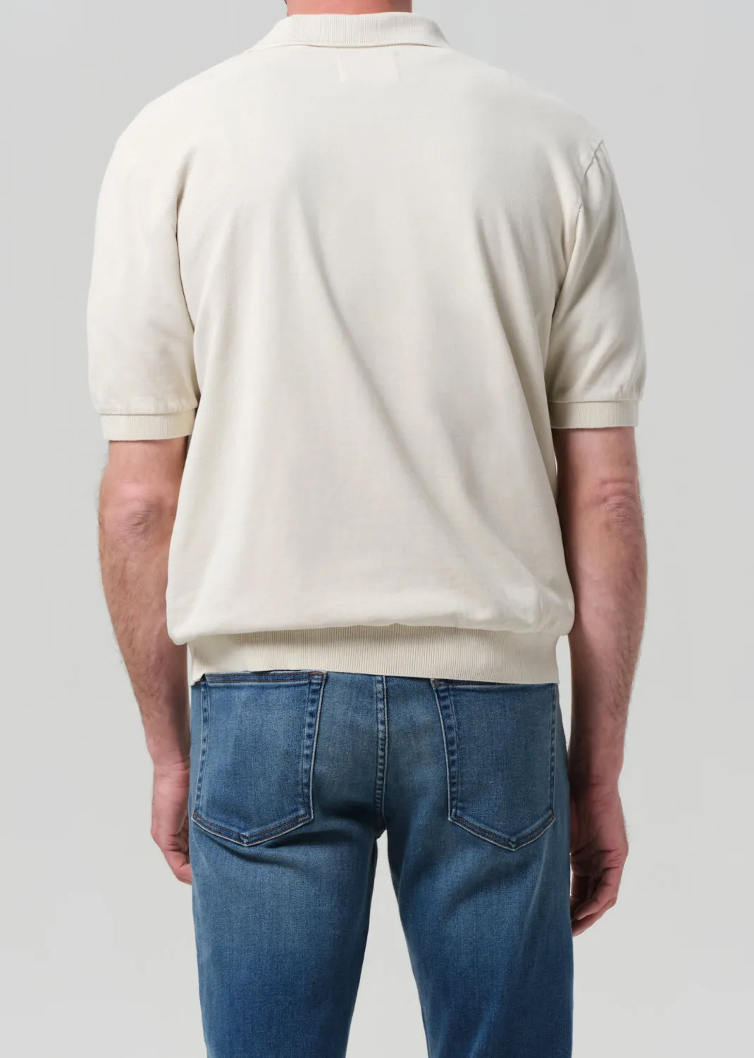 Banded Polo in Ecru sold by Citizens Of Humanity product image thumbnail 3