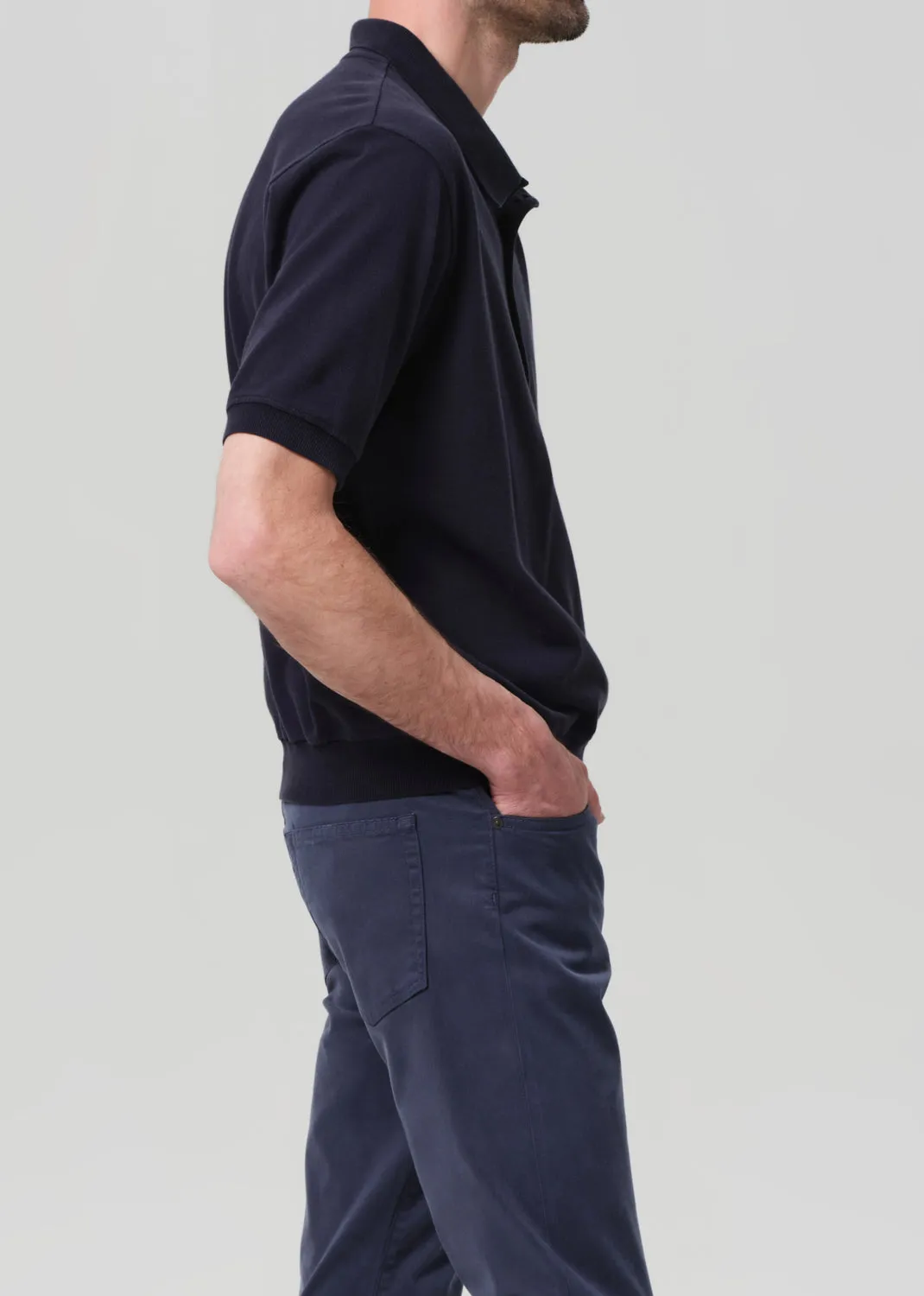 Banded Polo in Navy sold by Citizens Of Humanity product image thumbnail 4