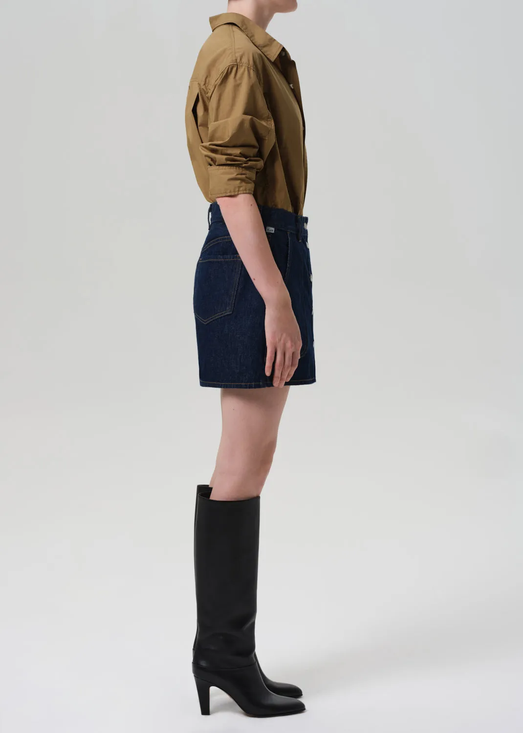 Curved Pocket Mini Skirt in Amherst sold by Citizens Of Humanity product image thumbnail 3