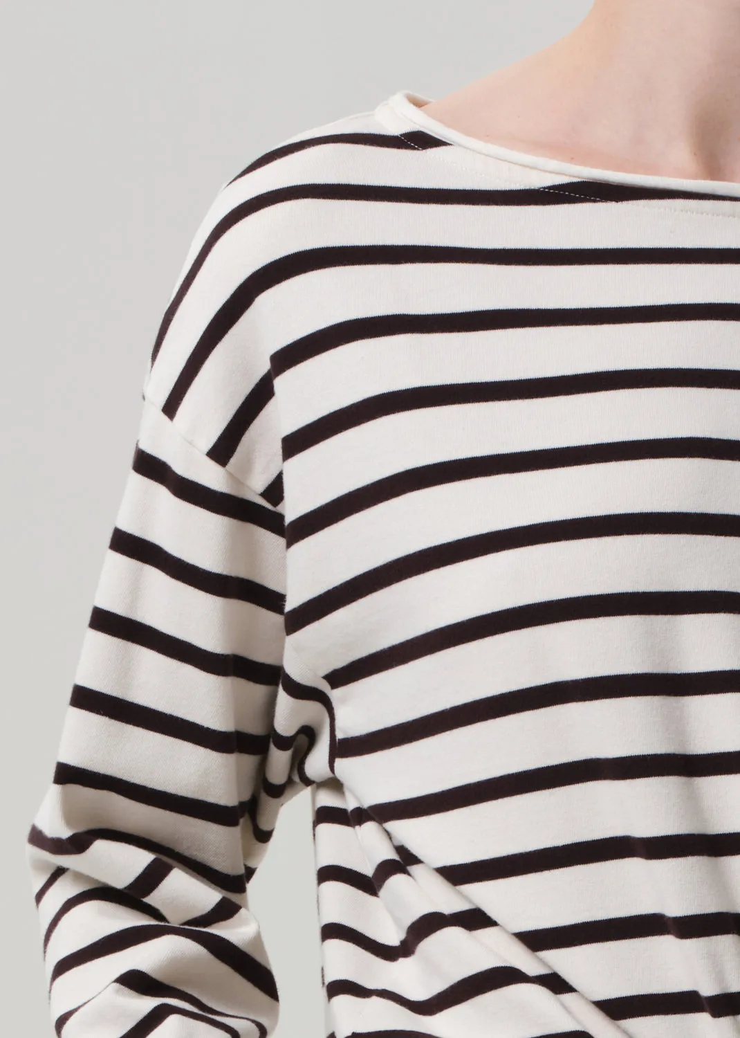 Boat Neck Long Sleeve in Chocolate Stripe sold by Citizens Of Humanity product image thumbnail 4