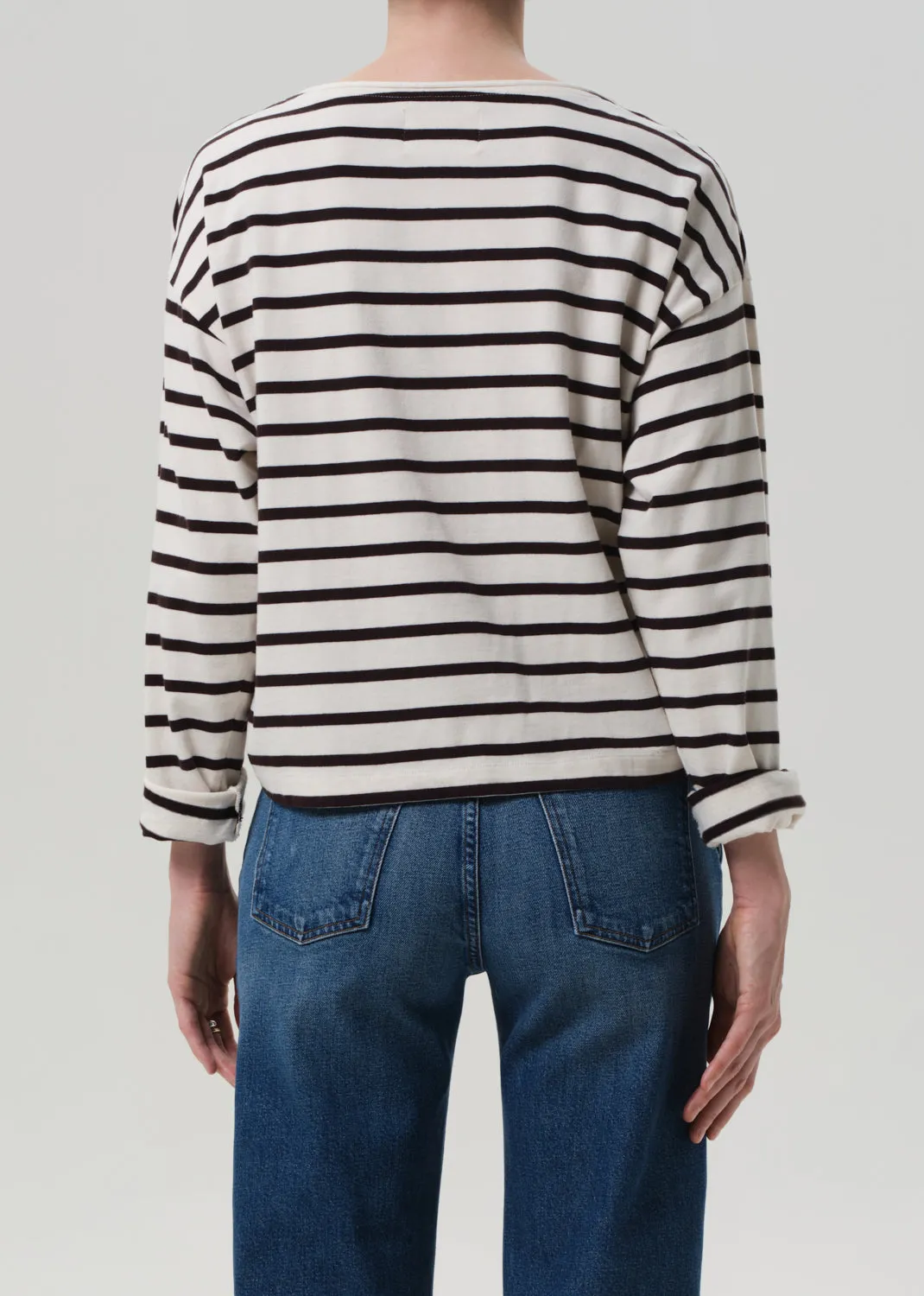 Boat Neck Long Sleeve in Chocolate Stripe sold by Citizens Of Humanity product image thumbnail 2