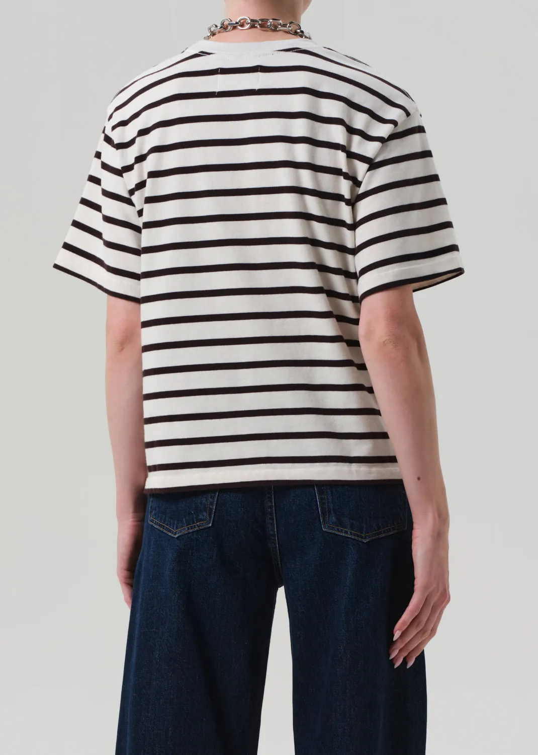 Goldie Tee in Chocolate Stripe sold by Citizens Of Humanity product image thumbnail 2