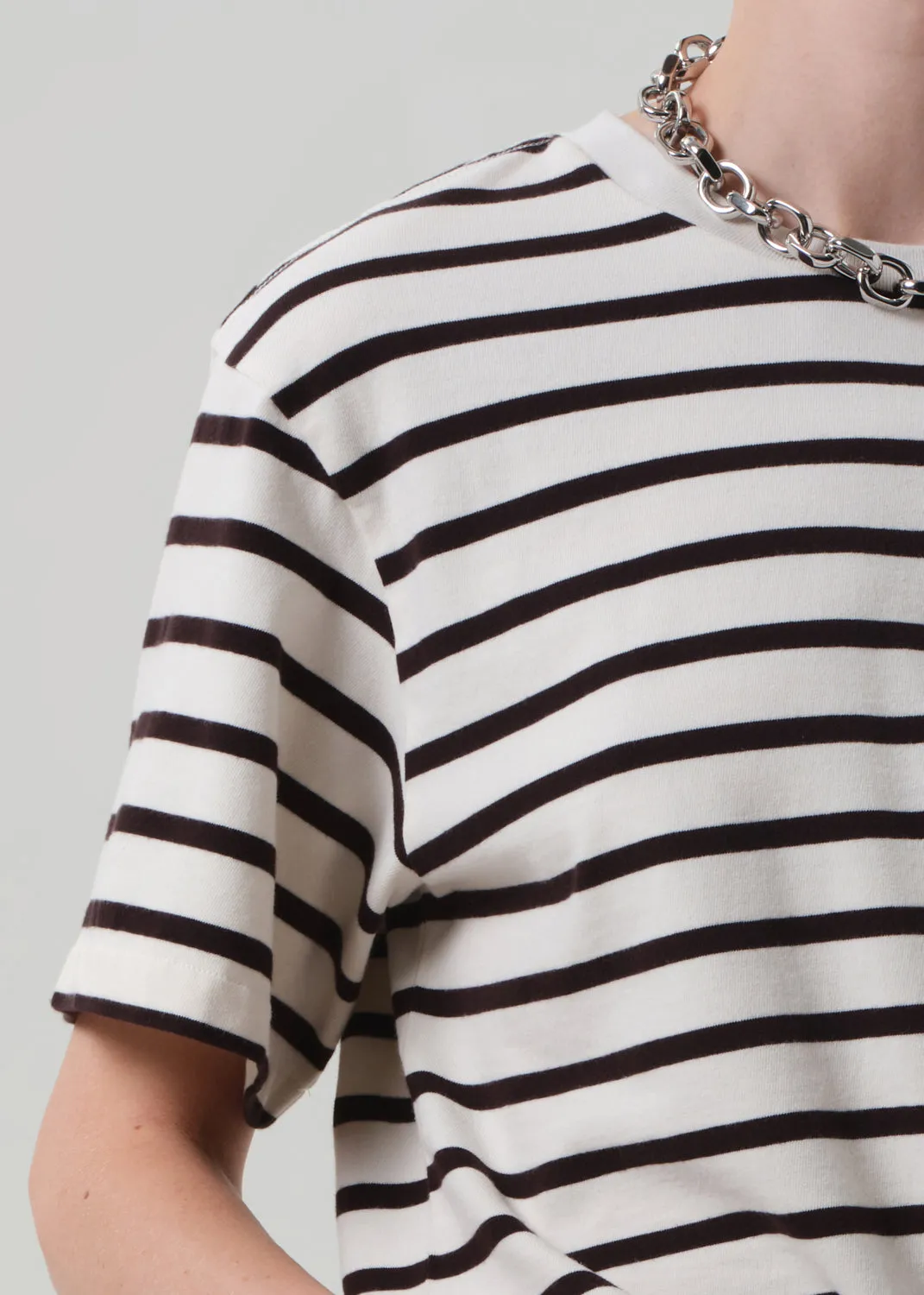 Goldie Tee in Chocolate Stripe sold by Citizens Of Humanity product image thumbnail 4