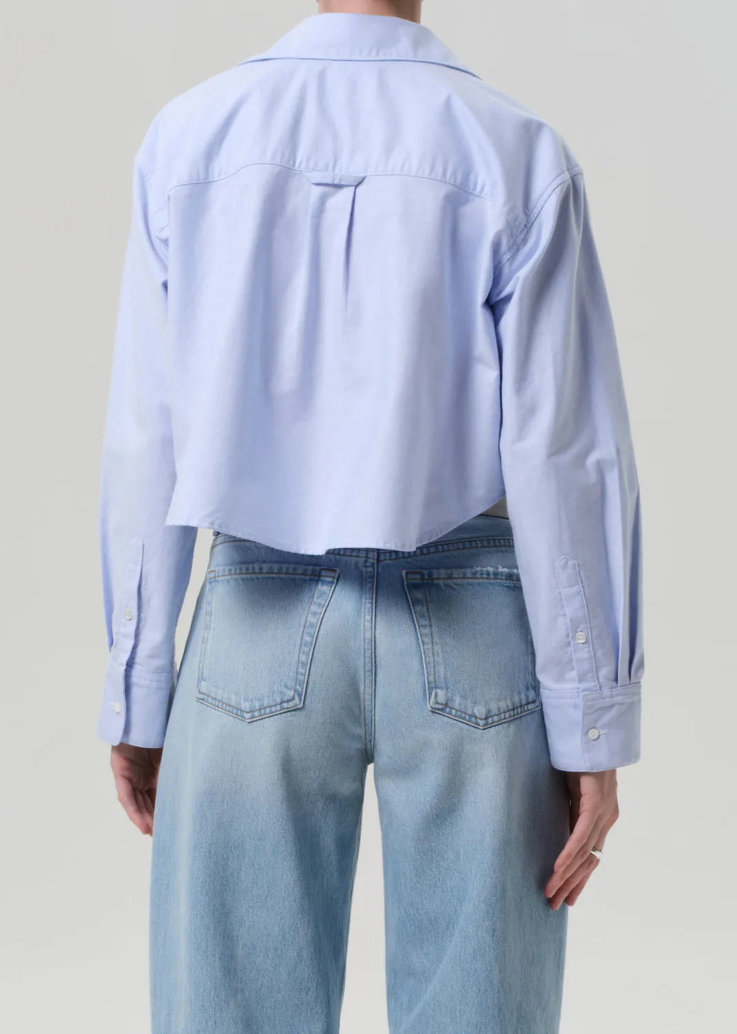 Ana Cropped Shirt in Blue sold by Citizens Of Humanity product image thumbnail 2