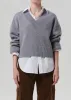 Gazette Puzzle V-Neck in Heather Grey sold by Citizens Of Humanity